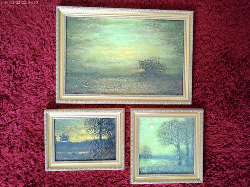 Original framed oil - x3,