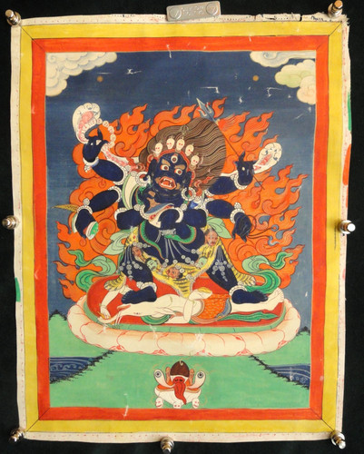 Antique tibetan brocadeless - antique,