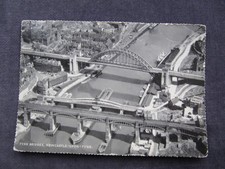 VINTAGE 1950s POSTCARD OF THE TYNE BRIDGES, NEWCASTLE-UPON-TYNE