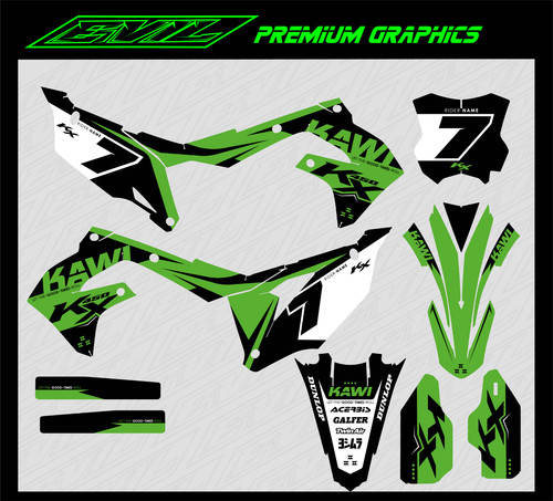 Kawasaki motocross graphics - motocross,