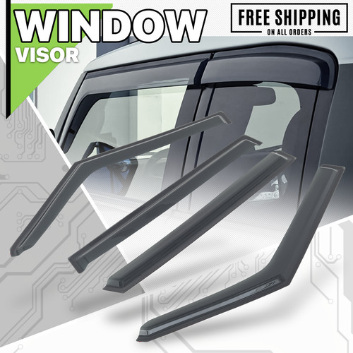 Tape window visor shade - window,