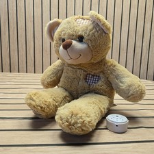 11h Brown Gingham Heart Patch