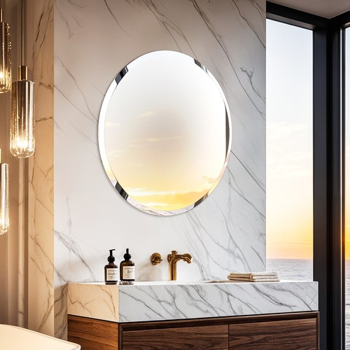Frameless round clear - frameless,