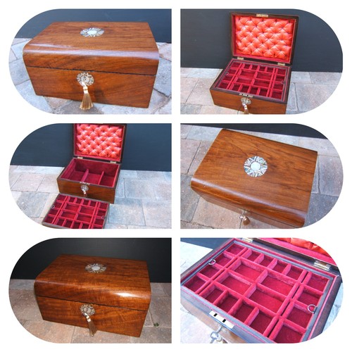 19c antique jewellery box - 19c,