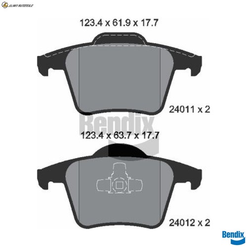 Brake pad set disc - pad,