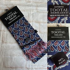 Tootal Vintage Mod Scarf, Navy, BNWT