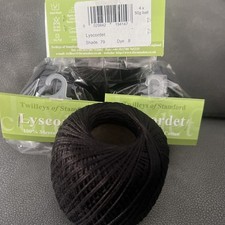4 X 50g Twilley’s Of Stamford Lyscordet 100% Mercerised Cotton Black
