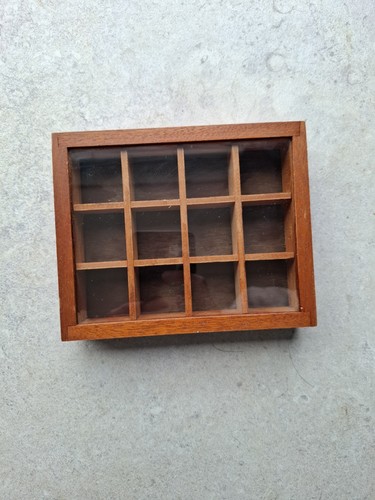 Wooden thimble display case - wooden,
