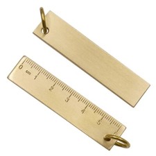 Brass Keychain Ruler - Compact