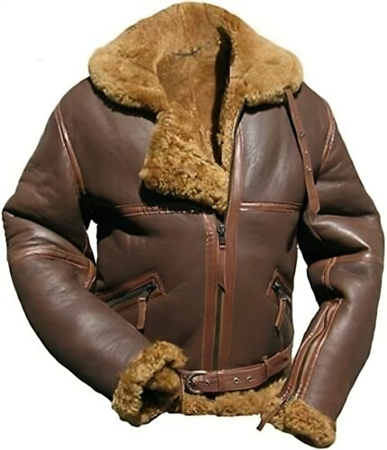 Brown mens bomber - b3,