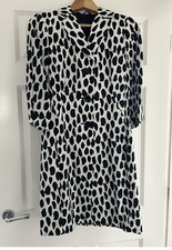 Jaeger Black/White Linen Coat 