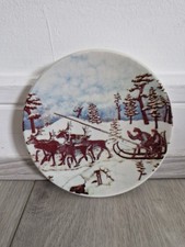 Pair Arabia Finland Ceramic Wall Plates 1981 12cm