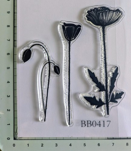 Group poppies stamps - poppies,