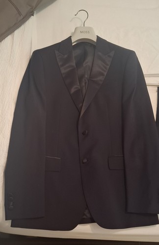 Moss bros black tailored - moss, fit
