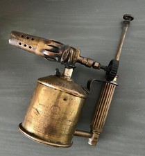 Antique Art Deco Max Sievert Sweden Brass Blow Torch Type 221 for Benzoline