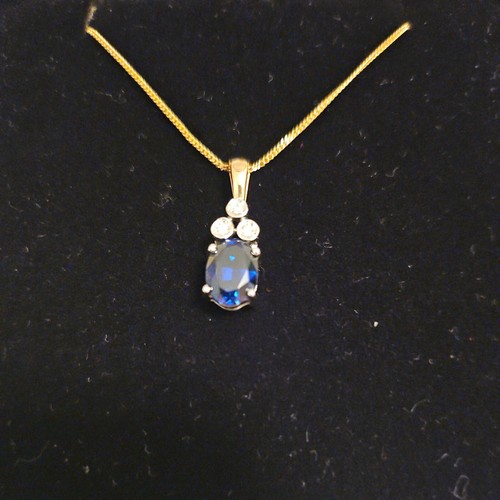 Modern sapphire and - sapphire, diamond