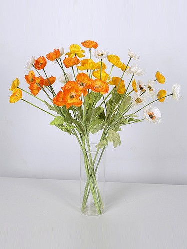 Red artificial poppy - red,