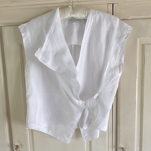 Joyce ridings white linen wrap - ridings,