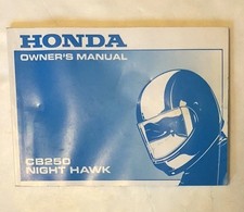 Honda Motorbike  Owner's Manual  CB250  Night Hawk  1992