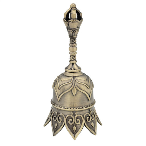 Vintage brass alloy hand bell - brass,