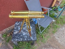 62'' Vintage Nautical Solid Brass Binoculars W/Floor Standing Tripod Decor Gift