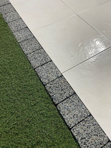 Garden edging border grey - garden,