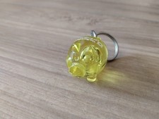 Yellow Plastic Pig Keyring - Royal Bank of Scotland - 1990's - Great condition
