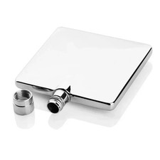 4oz Stainless Steel Hip Flask Portable Square Whiskey Wine Flask Travel Bottle