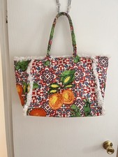 Large patterned and sequin tote bag ideal beach bag