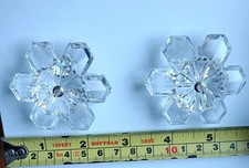  Pair of vintage Swarovski crystal Snowflake candle holders 010090