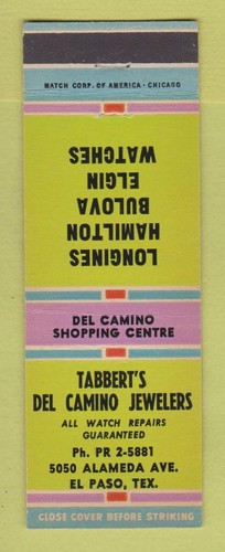 Matchbook cover tabbert - matchbook,