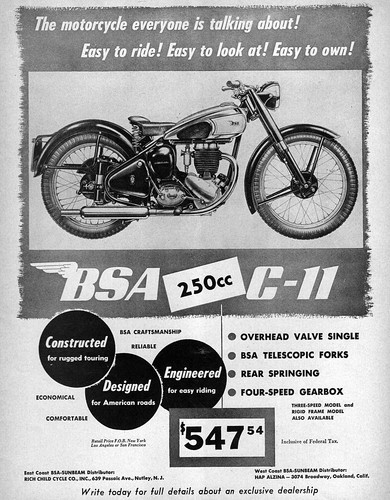 1951 bsa model - model, motorcycle