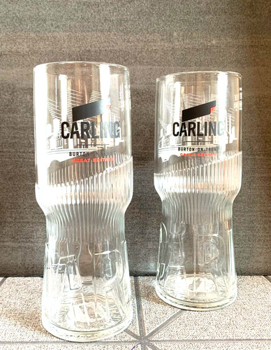 Carling pint glasses - carling,
