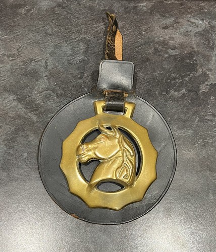Vintage brass horse wall - vintage,
