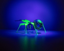 Blue Uranium  Glowing Glass