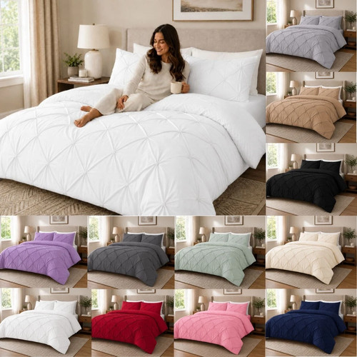 Luxury pintuck duvet cover set - luxury,