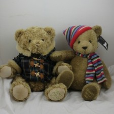 Fraser Bear / Striped Hat and Scarf 2005 & Bents Bear (Keel toys) 2011