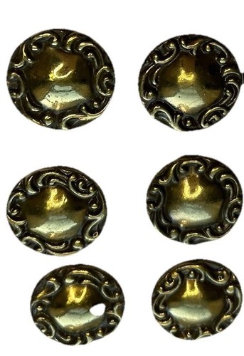 Vtg brass ornate - drawer, pulls