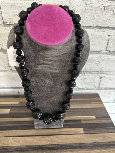 Vintage real whitby jet - vintage-,