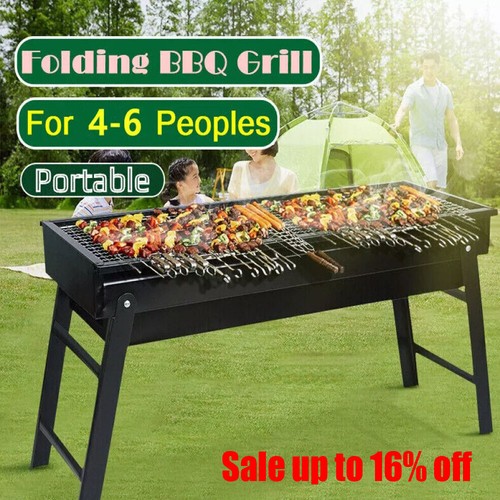 Large portable folding bbq - large,
