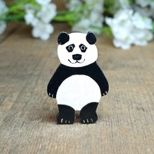 Panda Gift Handmade Panda Brooch Pin Cute Painted Panda Magnet Panda Badge