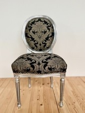 Accent Chair Black Floral