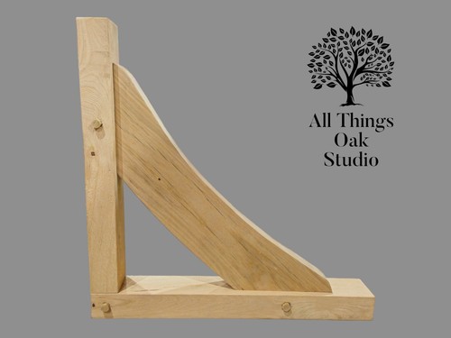 Solid oak gallows - brackets,, l