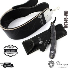 STRAIGHT CUT THROAT WET, SHAVING RAZOR POUCH AND STROP RASIERMESSER  RASOIR