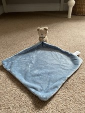 Sainsburys TU Teddy Bear Blue Baby Comforter Blanket Blankie Soother Soft Toy