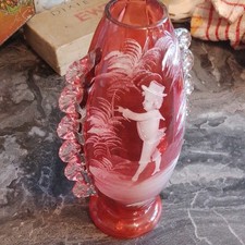 ANTIQUE Cranberry coloured  