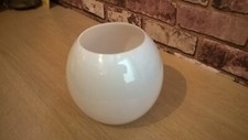 ROUND WHITE GLASS SHADE GLOBE