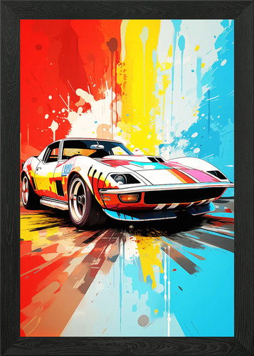 American muscle car popart - american,