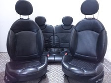 MINI R55 2007-14 Clubman Full Black Leather Front&Rear Heated Seats Set Interior