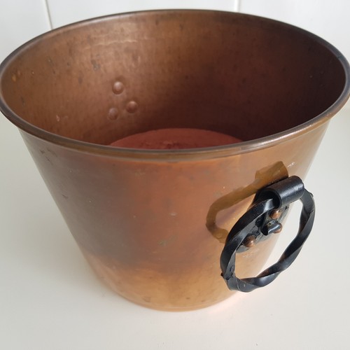 Vintage french planter copper - french,